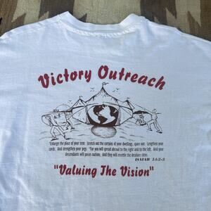Vintage 90’s Rare Jesus T-Shirt Victory Outreach Church Religion Size XL